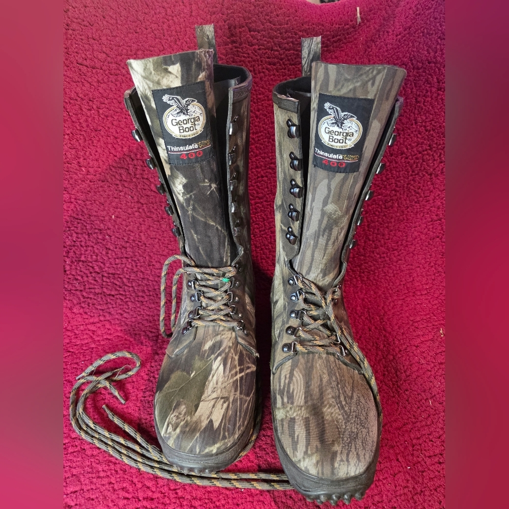 Georgia Boot Tall Lace-Up Camo Hunting Boots